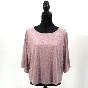 Apt 9 Textured and Lined Wide Sleeve Top Size L